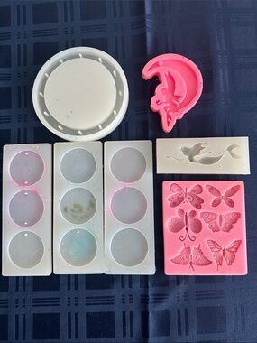 Silicone and Resin Molds Butterfly’s , Wind Chimes, Mermaid & Fairy on Moon